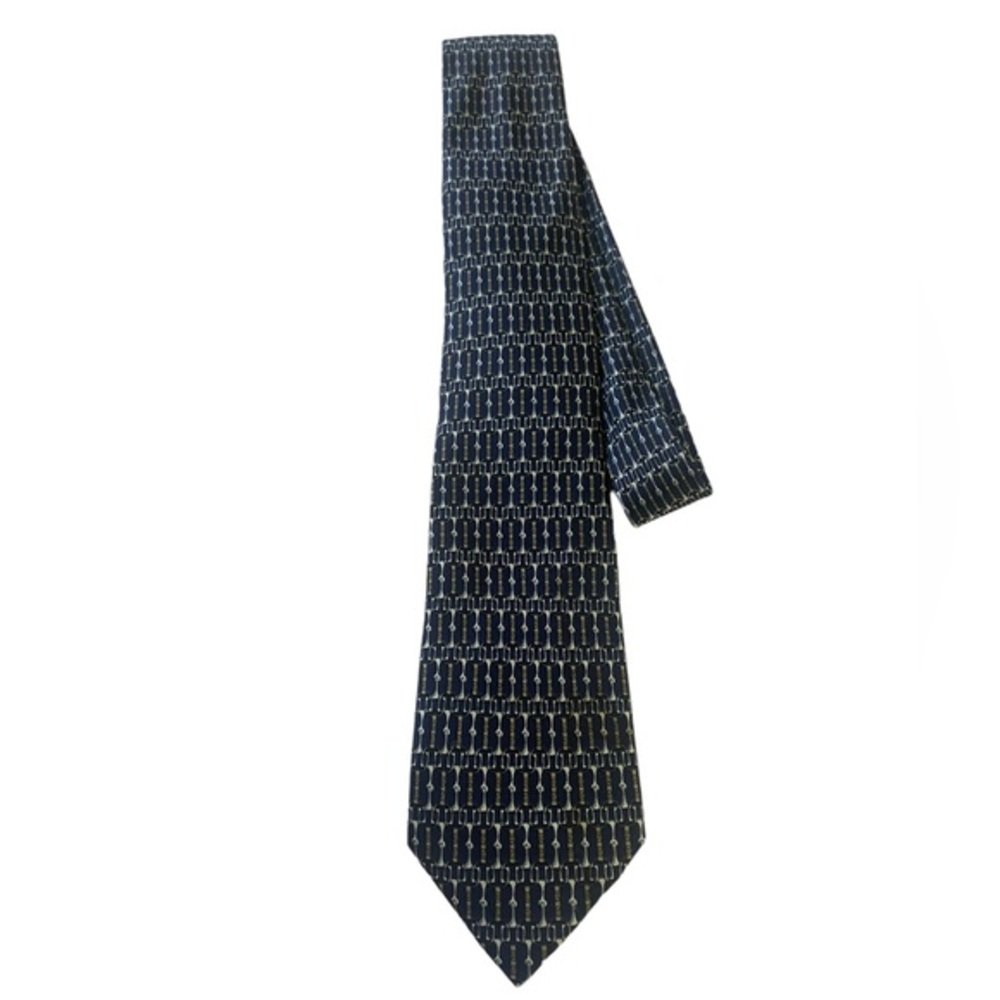 HERMES Patterned 100% silk tie - Picture 1 of 6